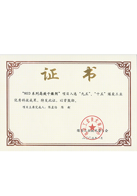 2005年1月NED系列高效干燥劑獲“九五、十五”科技成果獎(jiǎng)
